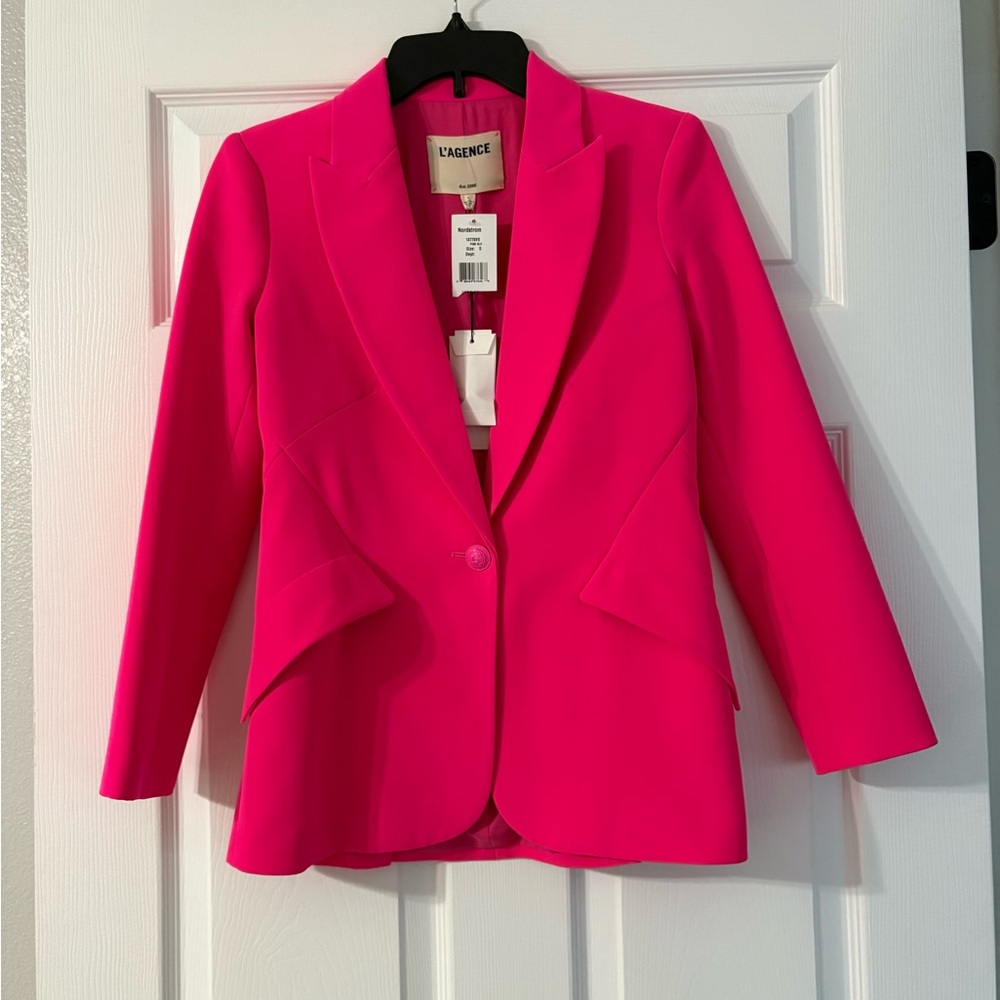 L'AGENCE Bold Pink Blazer